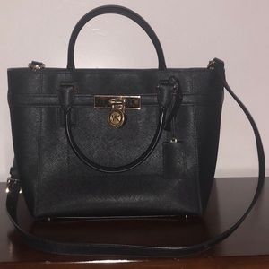 Michael Kors black hamilton satchel